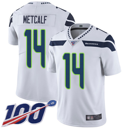 Seattle Seahawks Limited White Men D.K. Metcalf Road Jersey NFL Football #14 100th Season Vapor Untouchable->youth nfl jersey->Youth Jersey